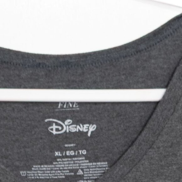 Disney Size XL Goofy Graphic Vneck Charcoal Gray Soft Womens T Shirt - Picture 2 of 8